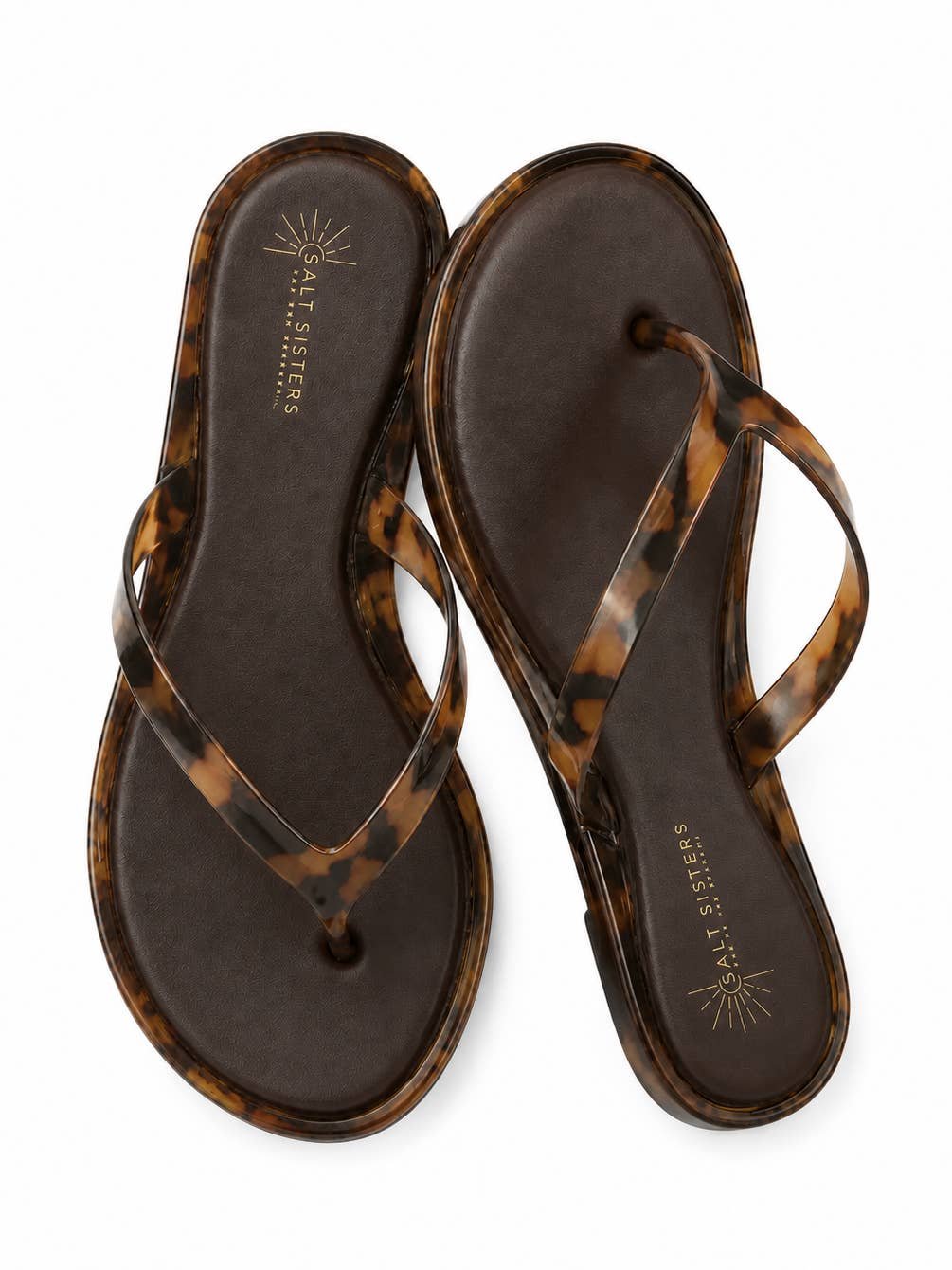 Sunwave Comfort Simple Thong Jelly Sandal in Tortoise
