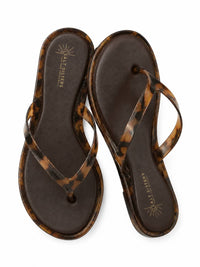 Sunwave Comfort Simple Thong Jelly Sandal in Tortoise
