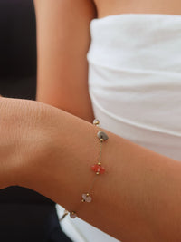 Besse 18K Gold Non-Tarnish Multi Gemstone Bracelet