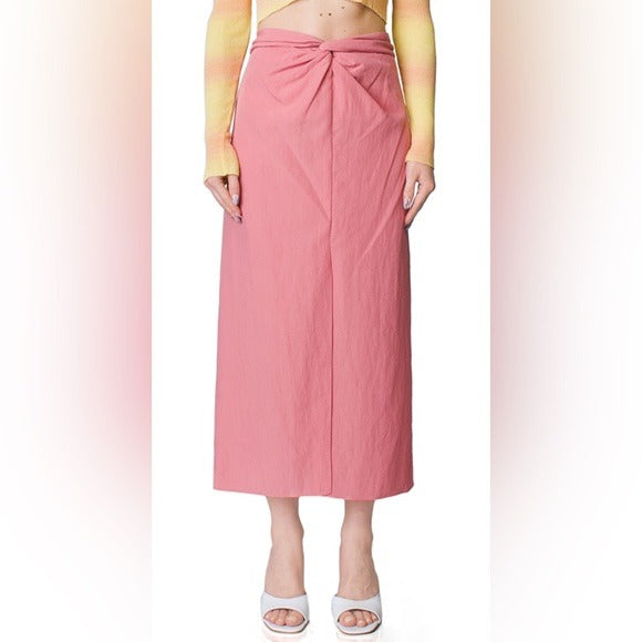 Draped Knot Skirt in Rosetta