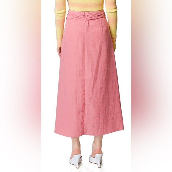 Draped Knot Skirt in Rosetta