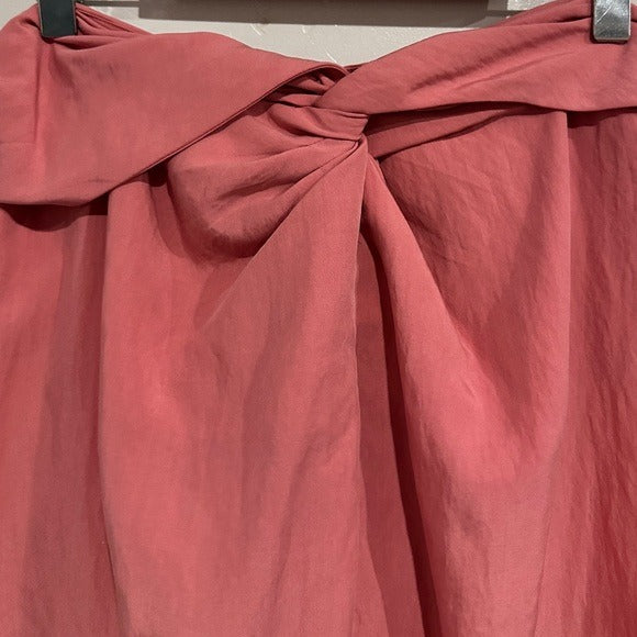Draped Knot Skirt in Rosetta