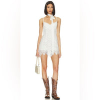 Sandra Mini Dress in White Size Medium