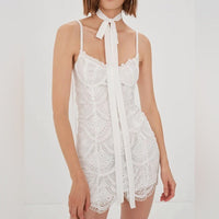 Sandra Mini Dress in White Size Medium