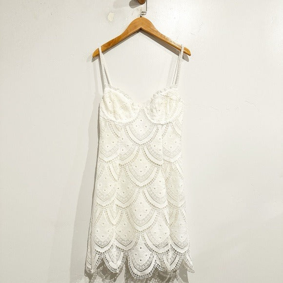 Sandra Mini Dress in White Size Medium