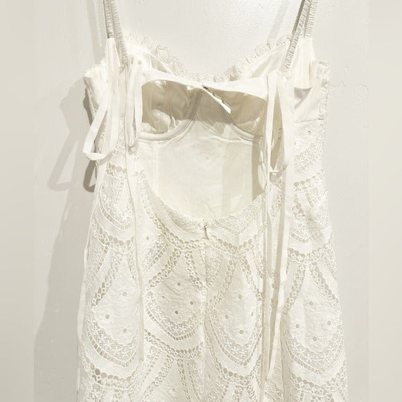 Sandra Mini Dress in White Size Medium