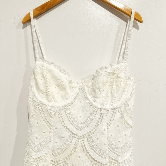 Sandra Mini Dress in White Size Medium