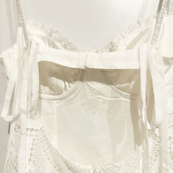 Sandra Mini Dress in White Size Medium