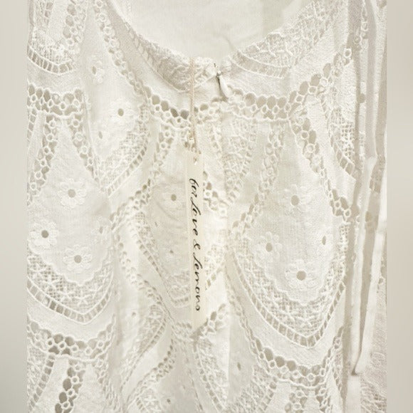 Sandra Mini Dress in White Size Medium