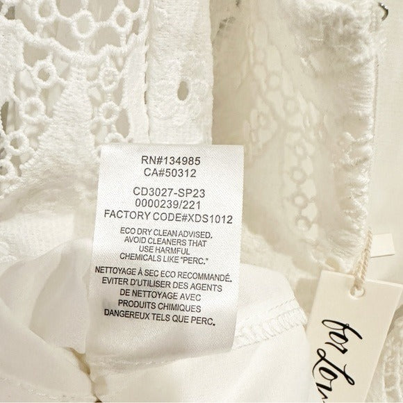 Sandra Mini Dress in White Size Medium