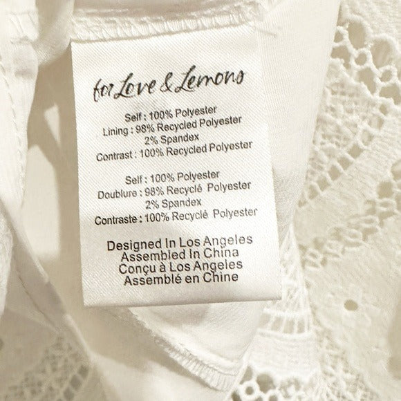 Sandra Mini Dress in White Size Medium