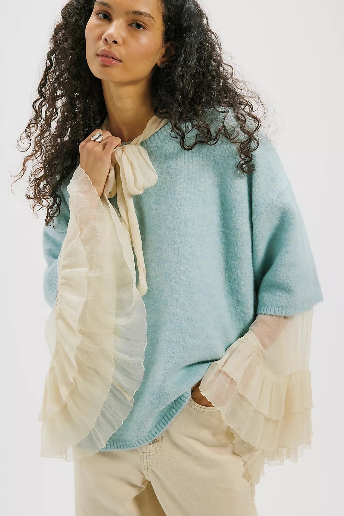Margot Sweater Tee in Angel Falls Melange