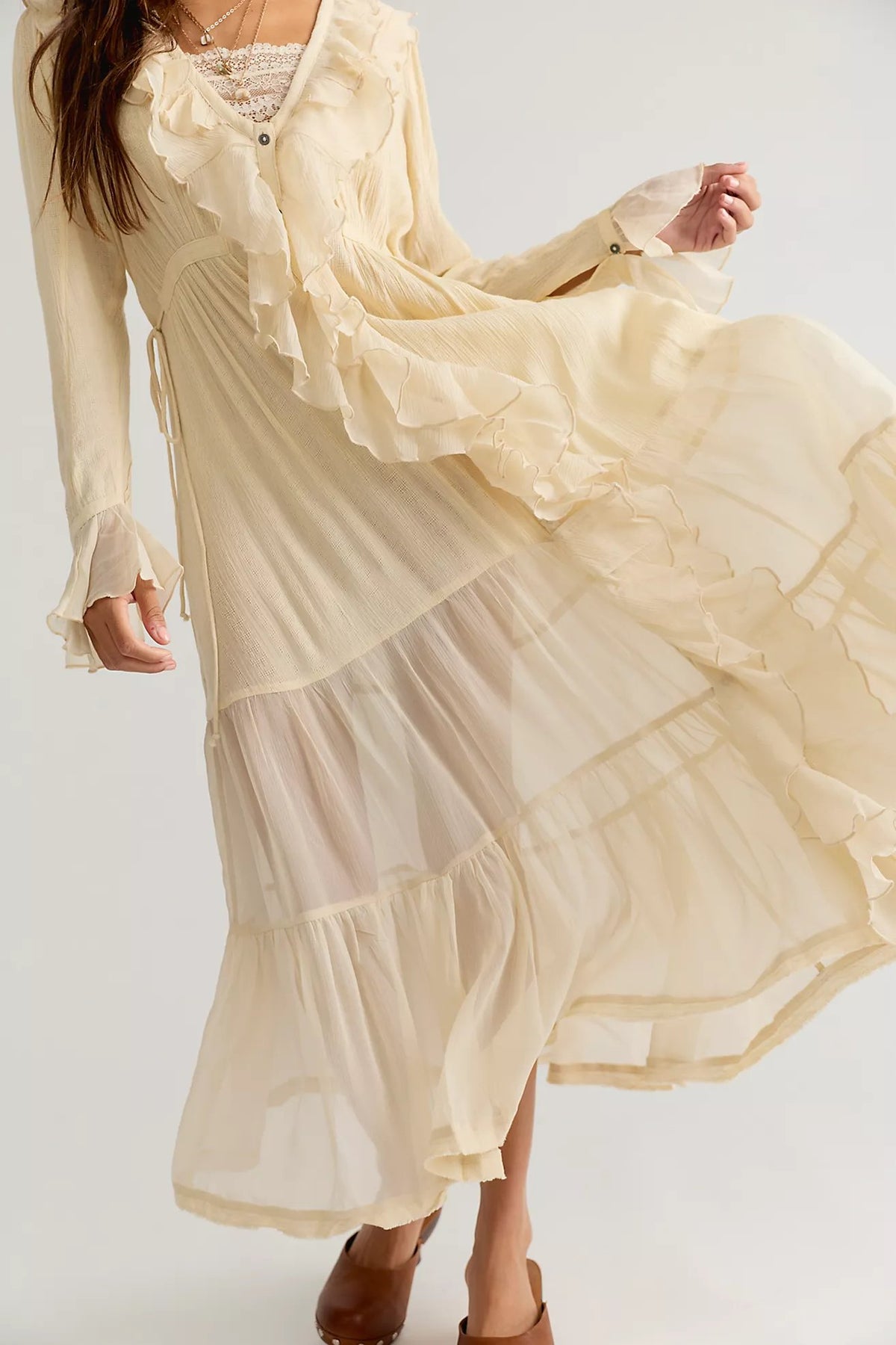 Isla Midi Dress in Tea