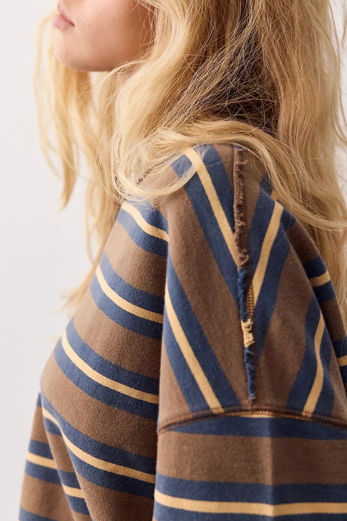 Palm Springs Striped Pullover in Army Combo