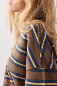 Palm Springs Striped Pullover in Army Combo