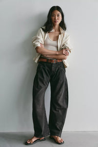 Golden Hour Low Rise Trouser Jeans in Espresso