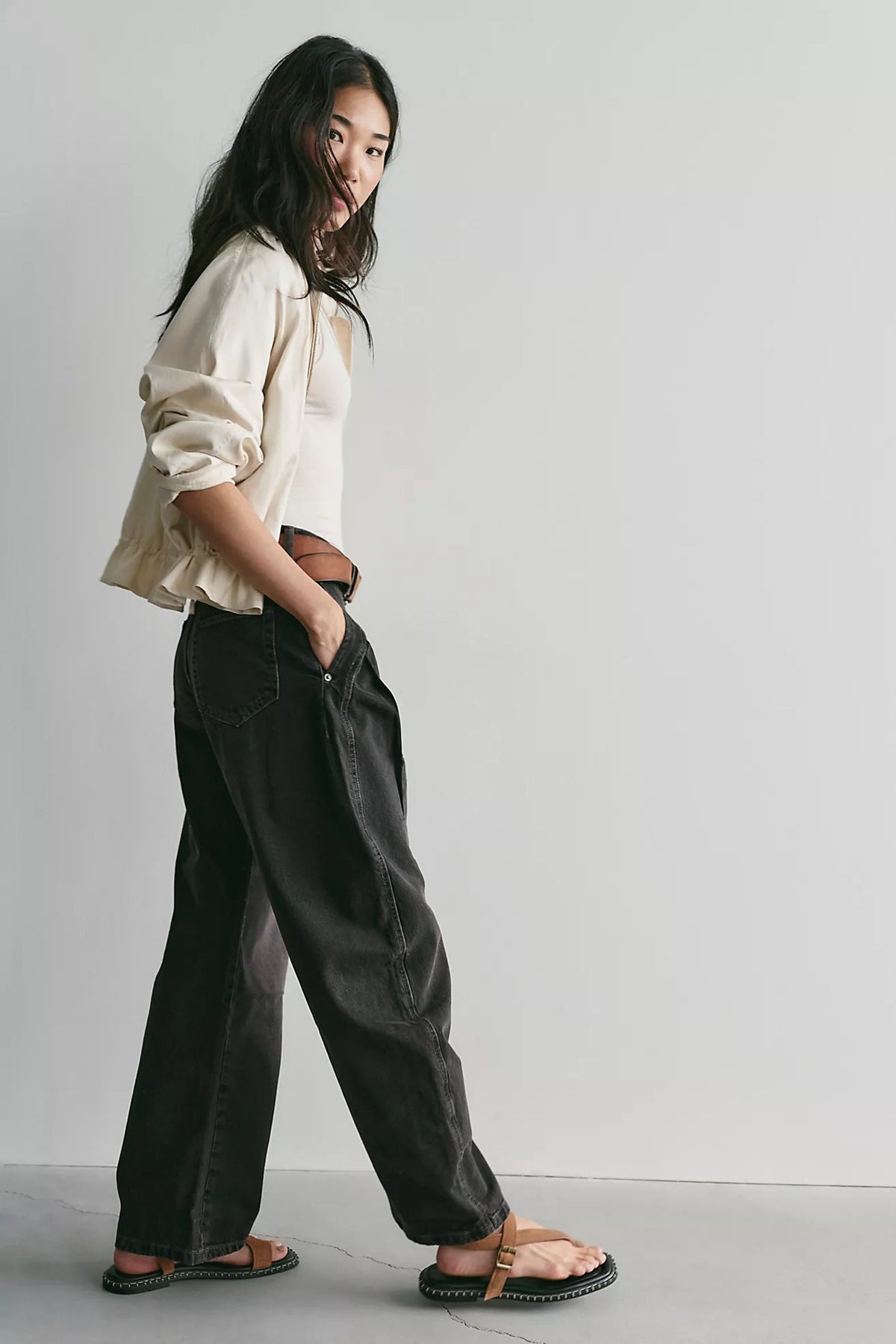Golden Hour Low Rise Trouser Jeans in Espresso
