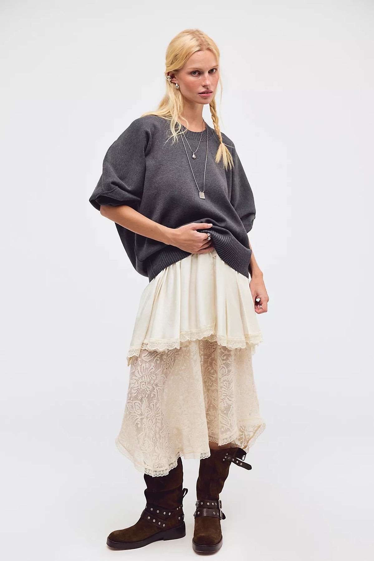 Alma Pullover in Charcoal Heather