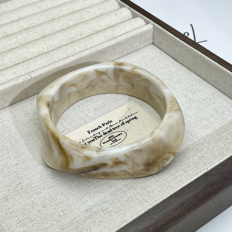 Vintage Irregular Acetate Wide Cuff Bracelet