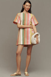 Maeve Colorful Stripe Mini Dress - Small