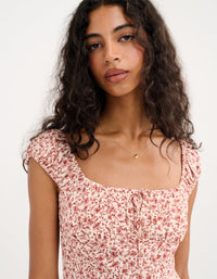 Callaway Midi Dress in Tea Rose Toile