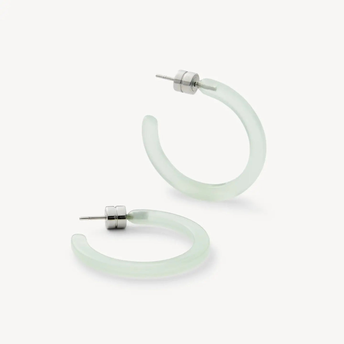 Mini Hoops in Sea Glass