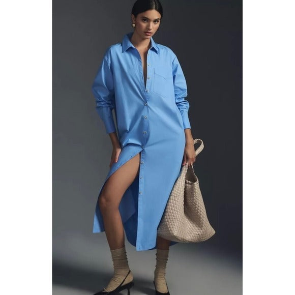 Soren Long Sleeve Shirt Dress - Small