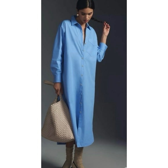 Soren Long Sleeve Shirt Dress - Small