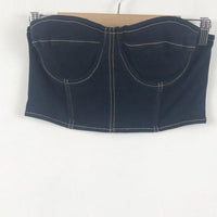 Denim Crop Top 498 Size Medium