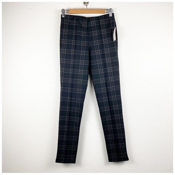Anthropologie Black Plaid Pants in Black Motif