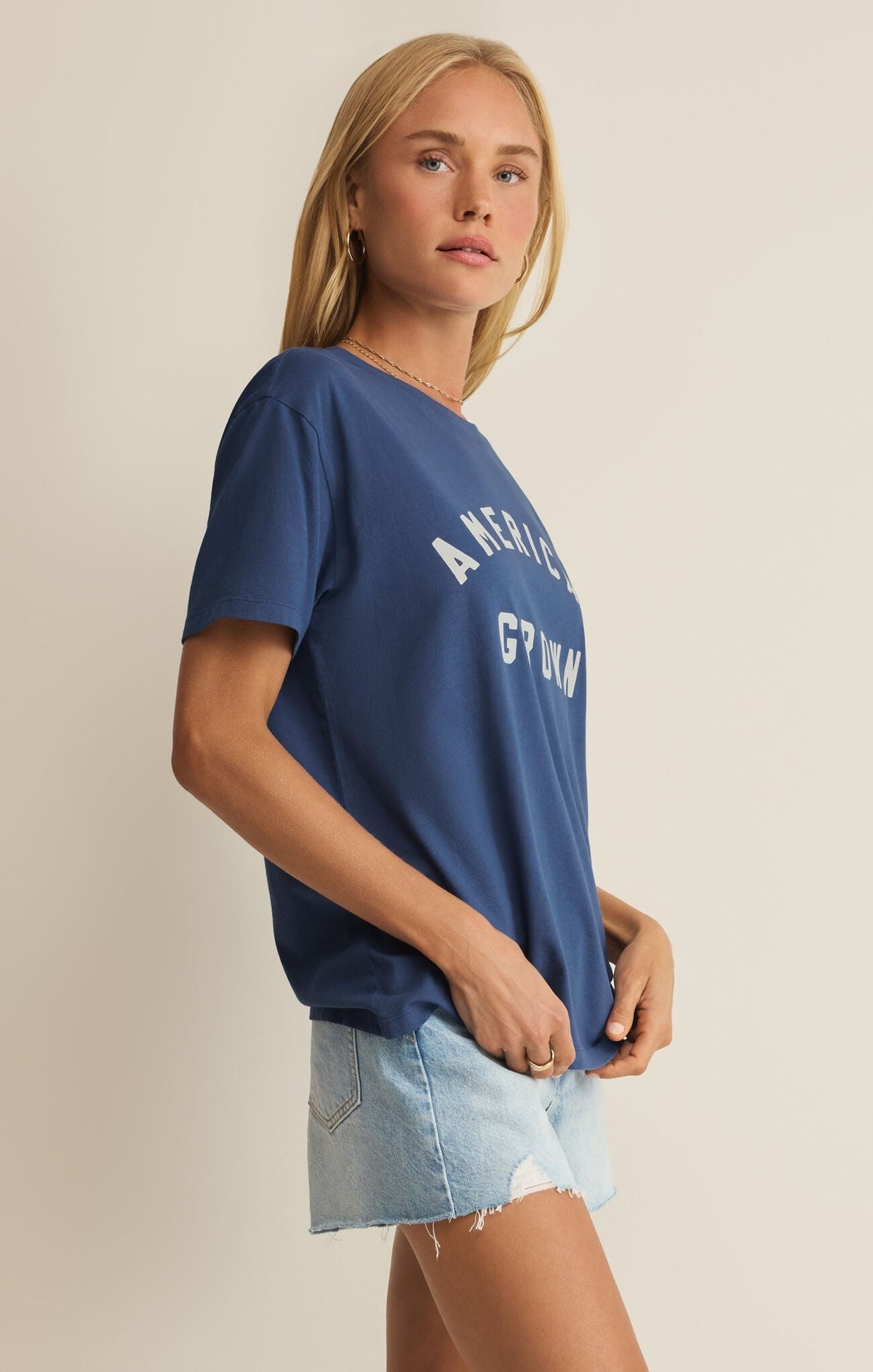 American Boyfriend Tee in True Navy