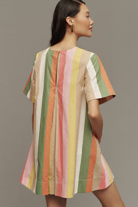 Maeve Colorful Stripe Mini Dress - Small