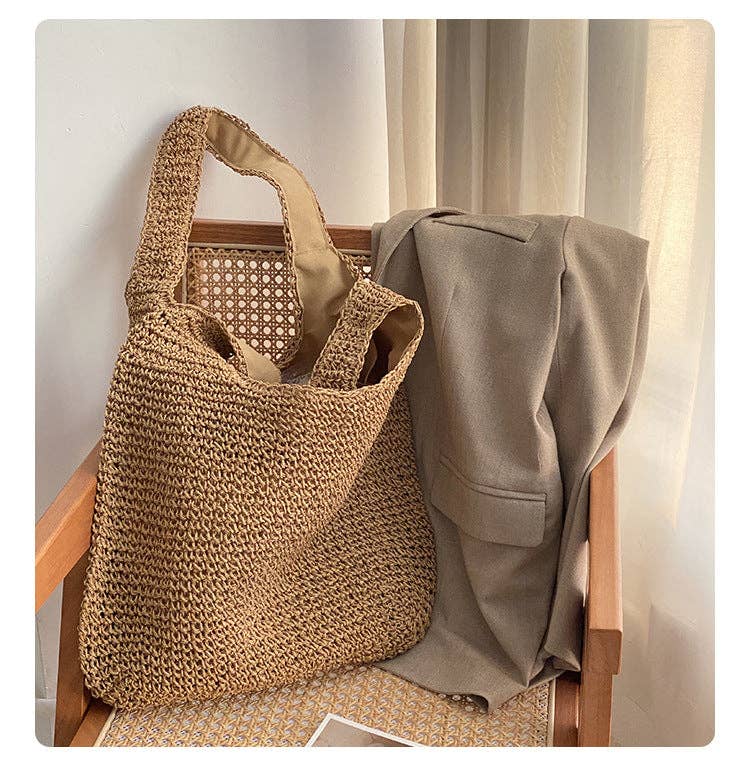 Summer Beach Woven Straw Shoulder Bag