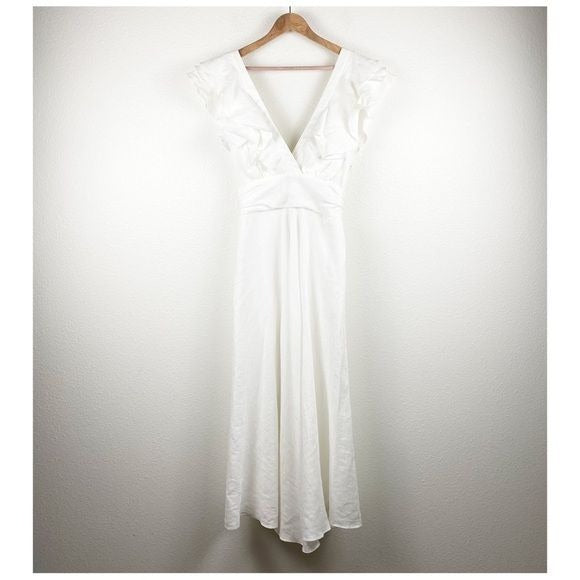 Bisou Bisou White Dress Size 6