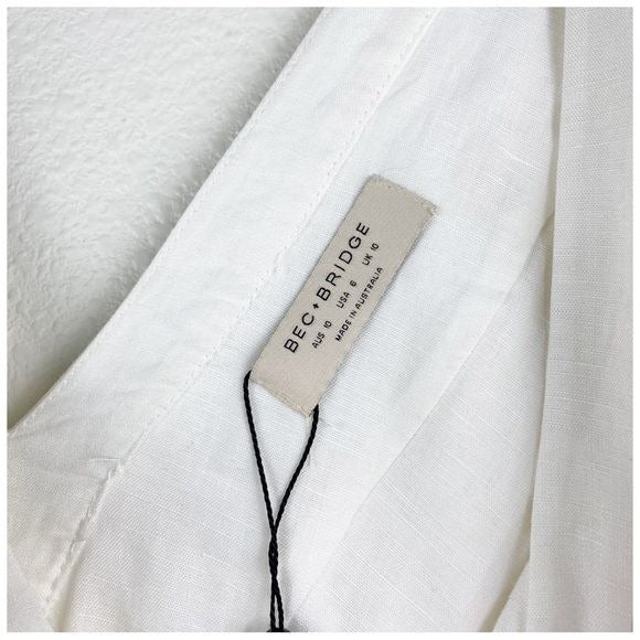 Bisou Bisou White Dress Size 6