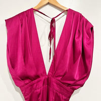 Fuchsia Maxi Draped Jumpsuit