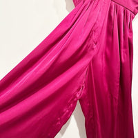Fuchsia Maxi Draped Jumpsuit