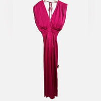 Fuchsia Maxi Draped Jumpsuit