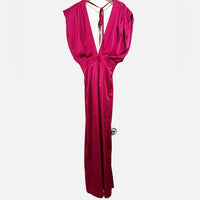 Fuchsia Maxi Draped Jumpsuit
