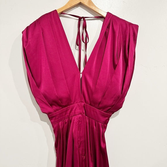 Fuchsia Maxi Draped Jumpsuit