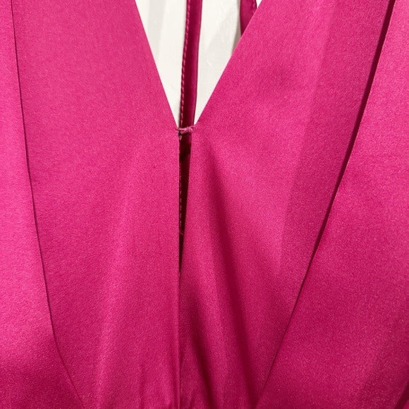 Fuchsia Maxi Draped Jumpsuit