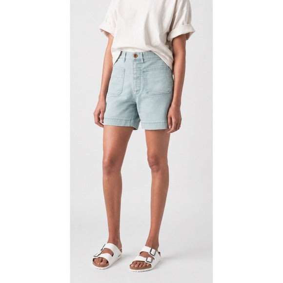 Cotton Japanese Twill Stewart Short in Light Blue - 2
