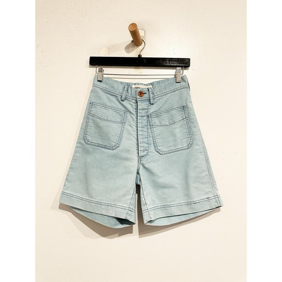 Cotton Japanese Twill Stewart Short in Light Blue - 2