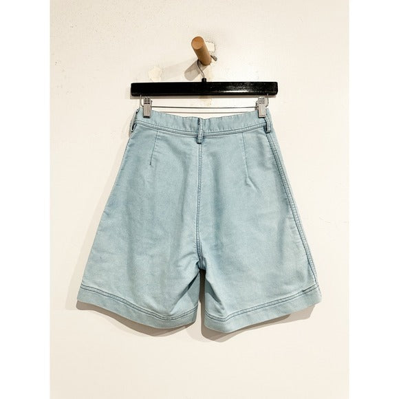 Cotton Japanese Twill Stewart Short in Light Blue - 2