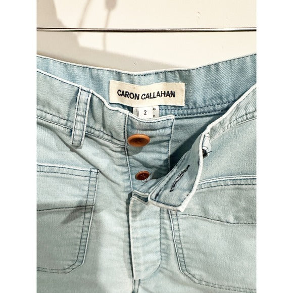 Cotton Japanese Twill Stewart Short in Light Blue - 2