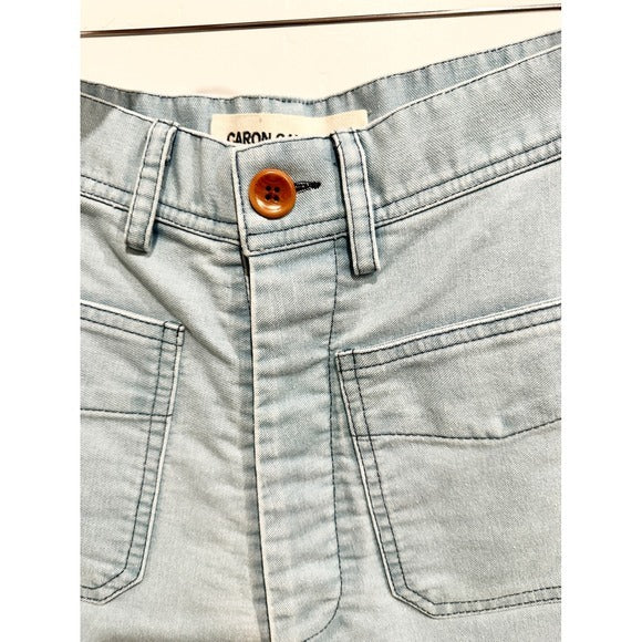Cotton Japanese Twill Stewart Short in Light Blue - 2