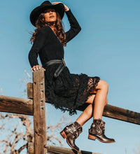 Tash Brown Embroidered Boots