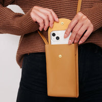 The Mini Bandit Phone Bag - Saddle