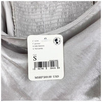 Cassandra Metallic Blouse in Pewter