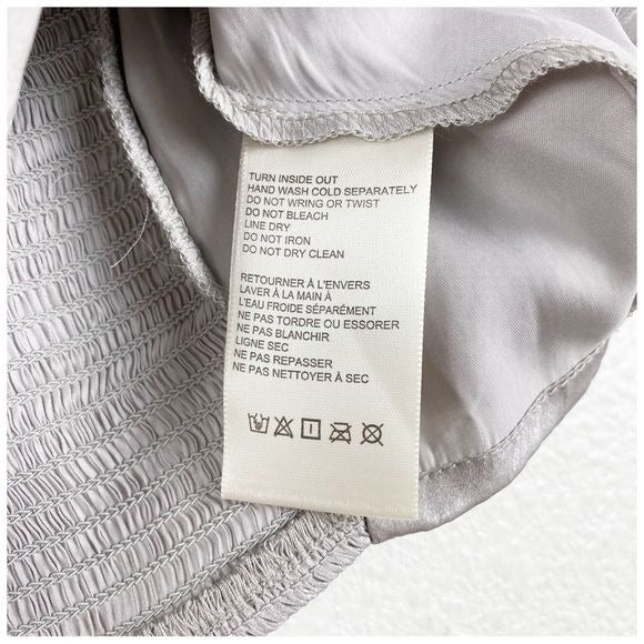 Cassandra Metallic Blouse in Pewter